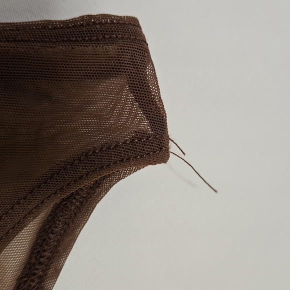 Sheer Mesh Brown Top - Picture 8 of 9